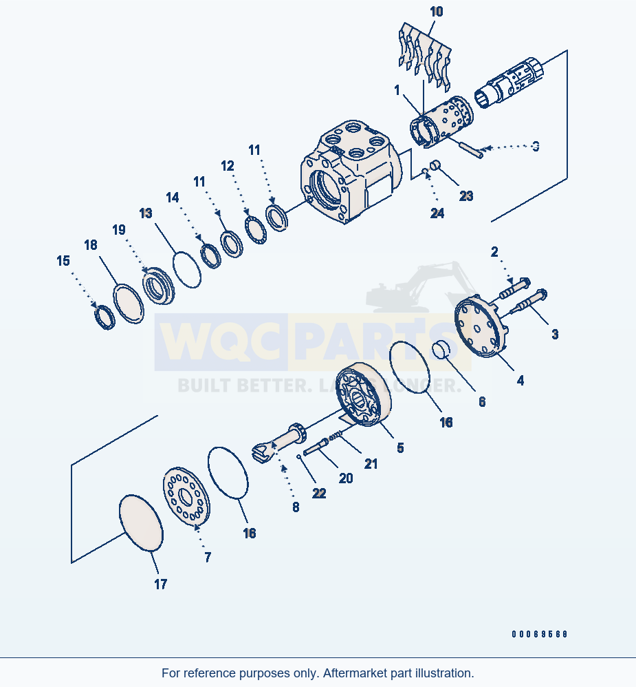 Komatsu WA200-5L Orbitrol Valve parts diagram