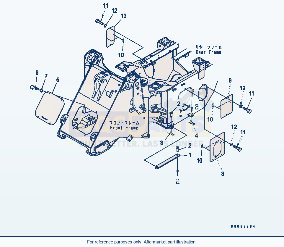 Komatsu WA200-5L Bar Lock And Cover parts diagram