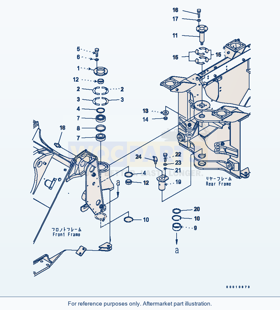 Komatsu WA200-5L Hinge Pin parts diagram