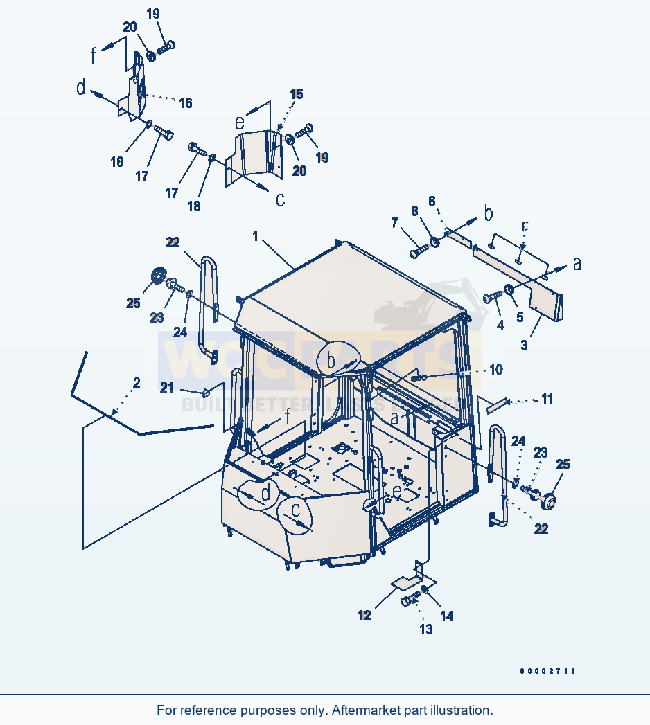 Komatsu WA200-5L Canopy parts diagram