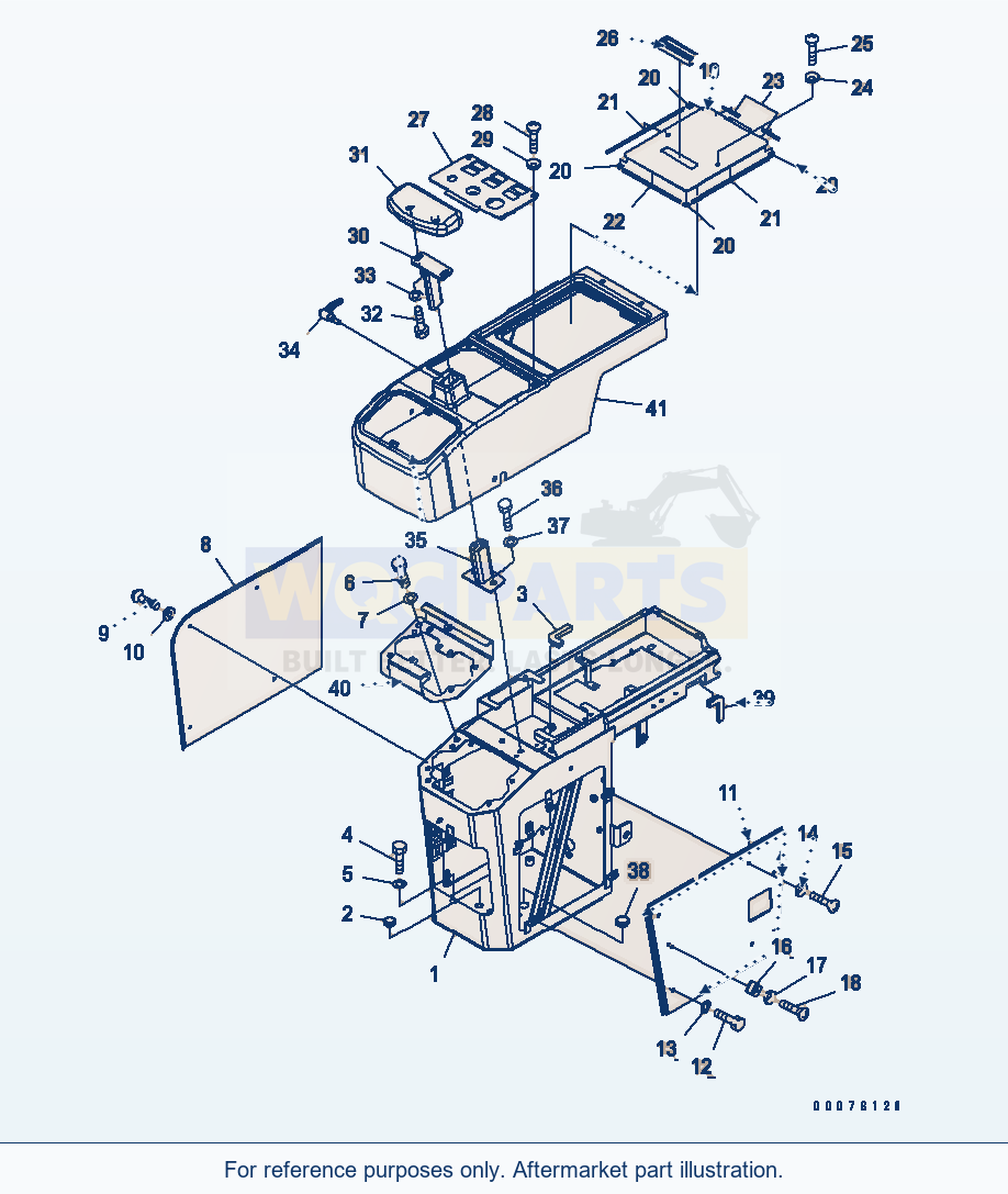 Komatsu WA200-5L Floor (Console Box) (R.H.) (For Canopy) parts diagram