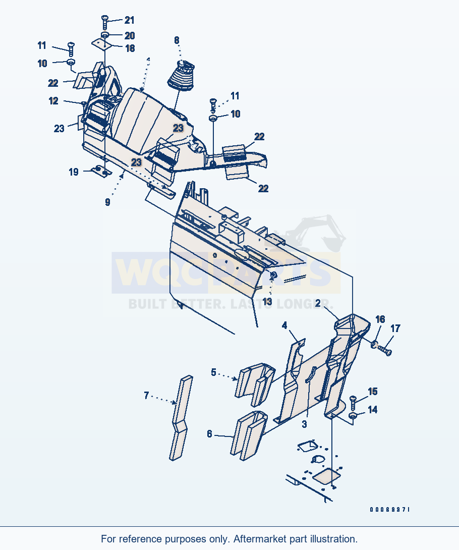 Komatsu WA200-5L Floor (Panel Cover Without Air Conditioner) parts diagram