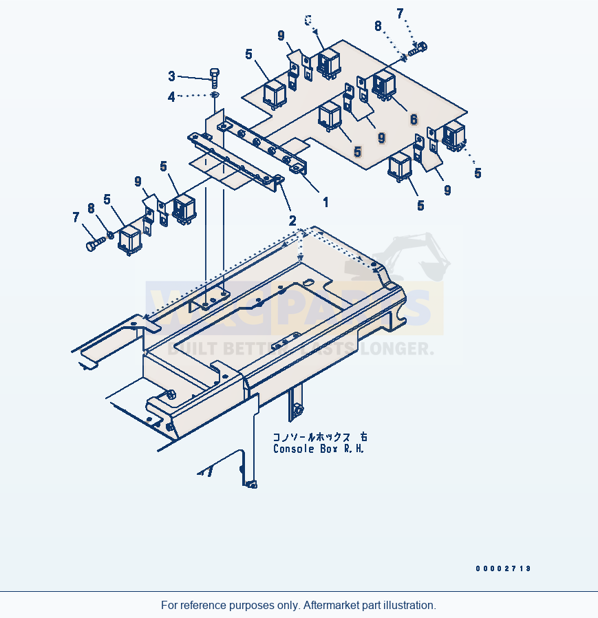 Komatsu WA200-5L Floor (Relay) (For Canopy) parts diagram