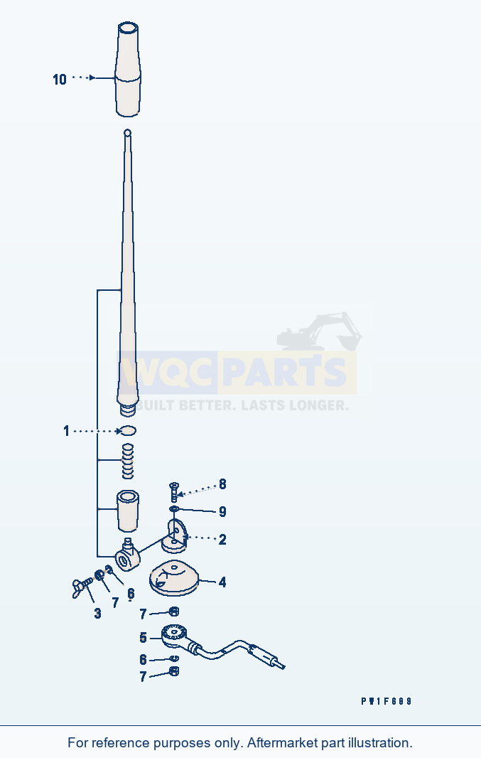 Komatsu WA200-5L Rubber Antenna parts diagram