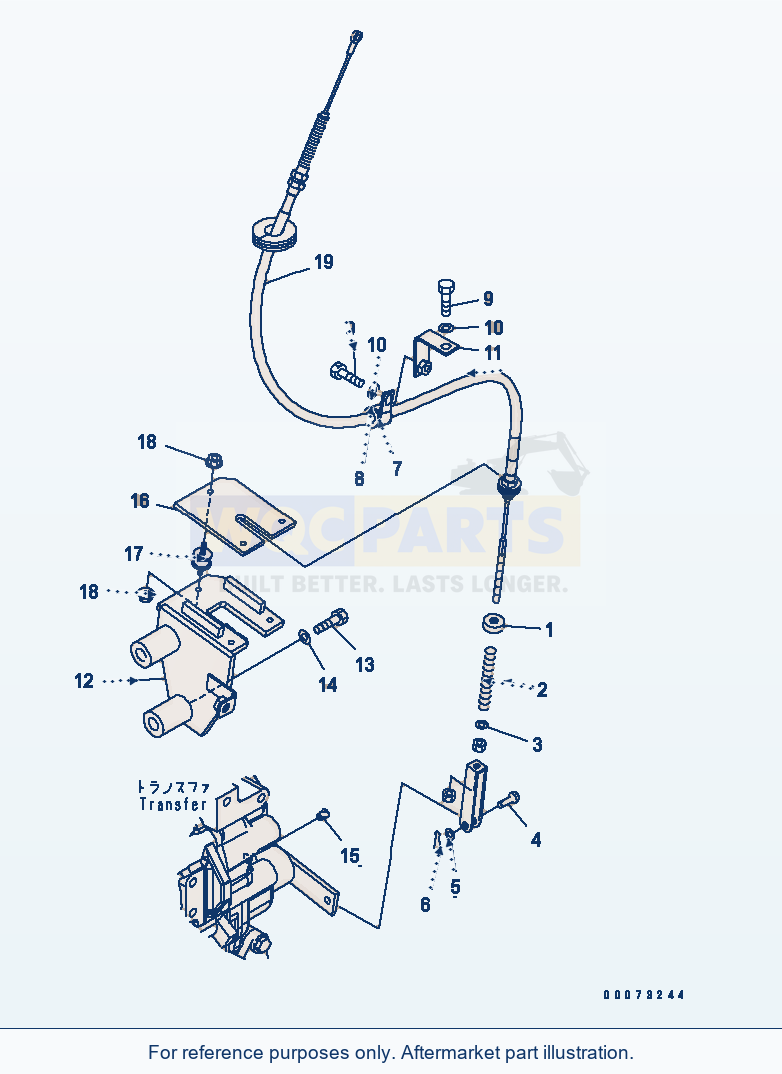 Komatsu WA200-5L Parking Brake Control parts diagram