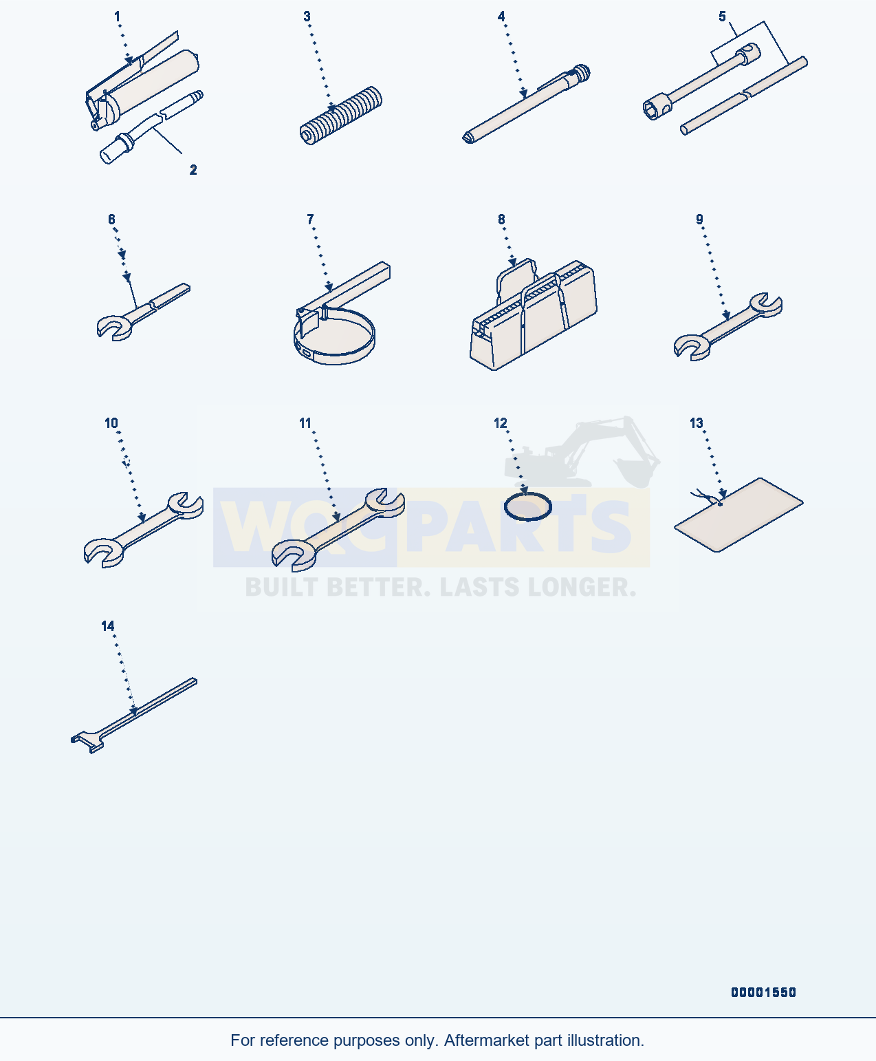 Komatsu WA200-6 General Tool Set (#72039-) Serial 70001-UP parts diagram