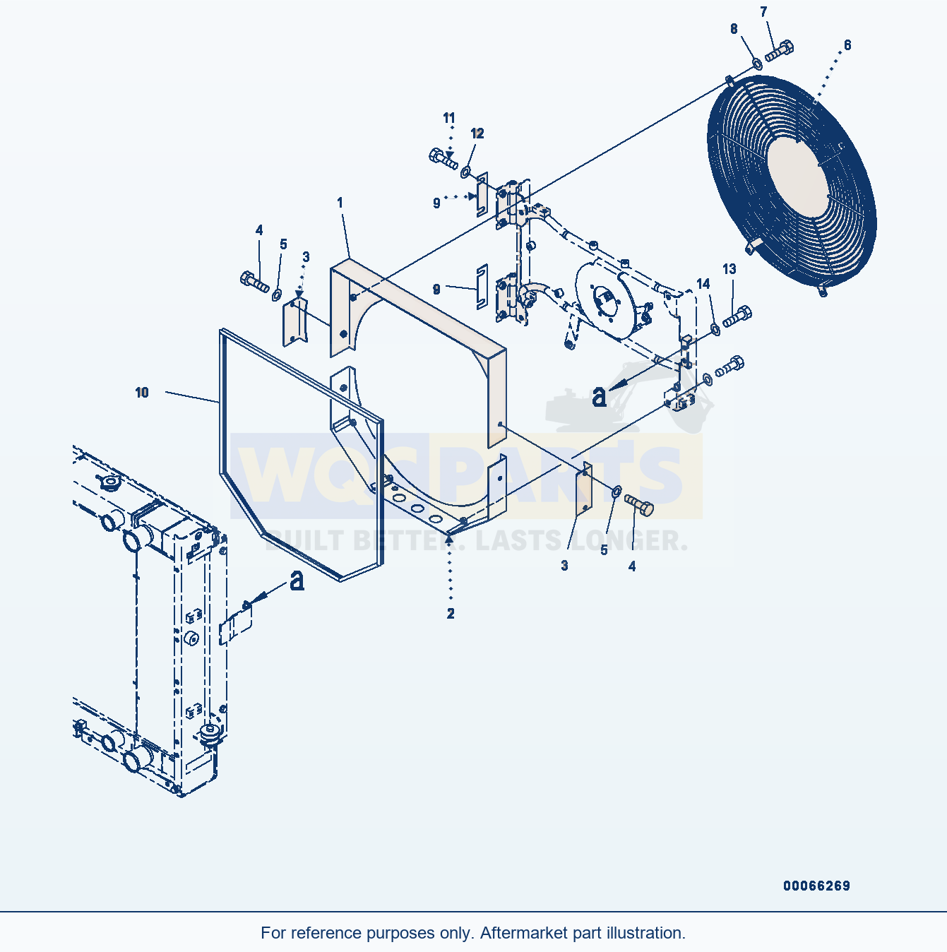Komatsu WA200-6 Radiator Fan Guard (#C10001-) parts diagram