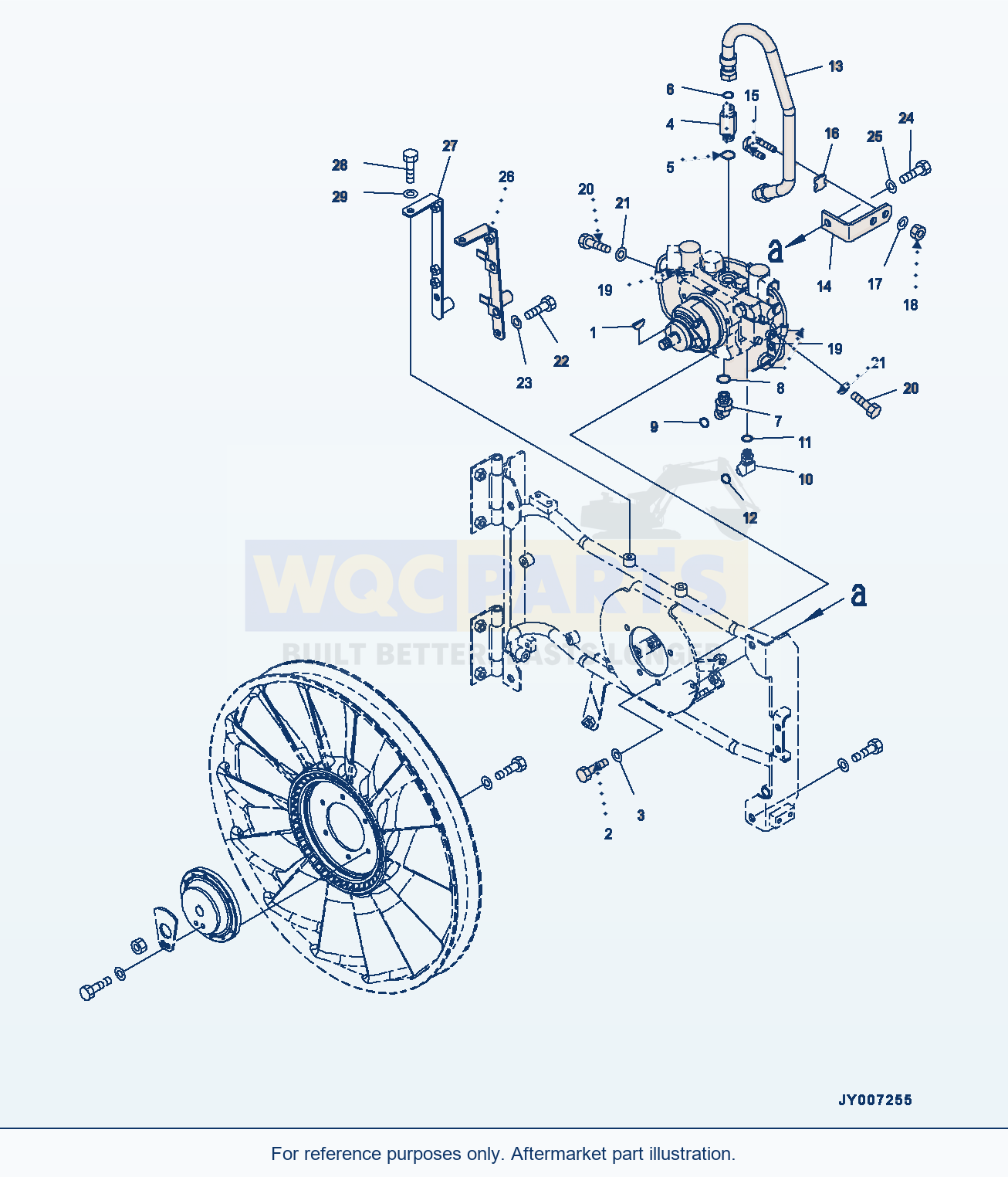 Komatsu WA200-6 Radiator Fan Related Parts (#C10001-) parts diagram