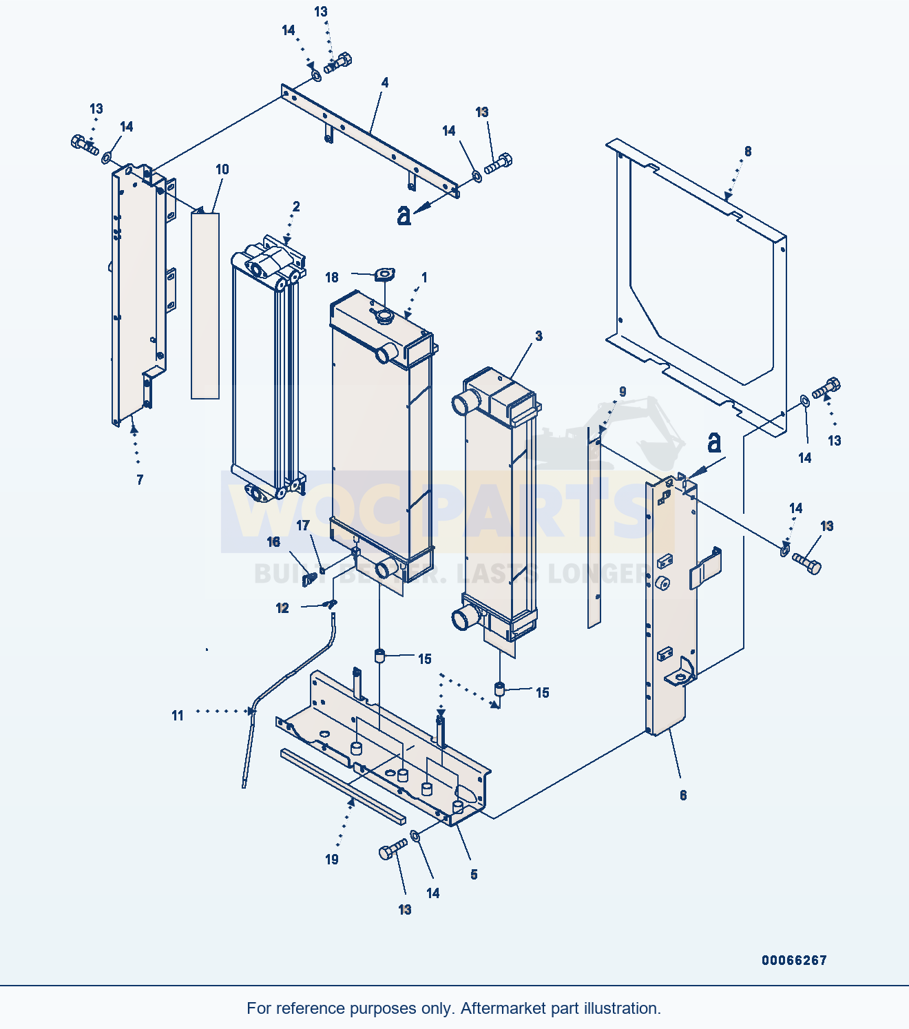 Komatsu WA200-6 Radiator Radiator (#C10001-) parts diagram