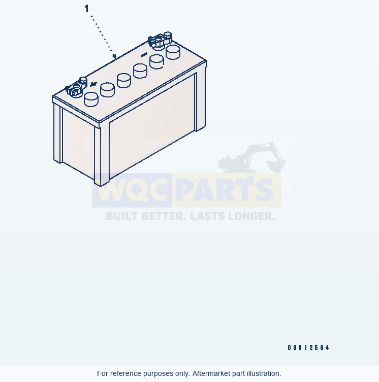 Komatsu WA200-6 Battery (For Large Capacty Battery) parts diagram