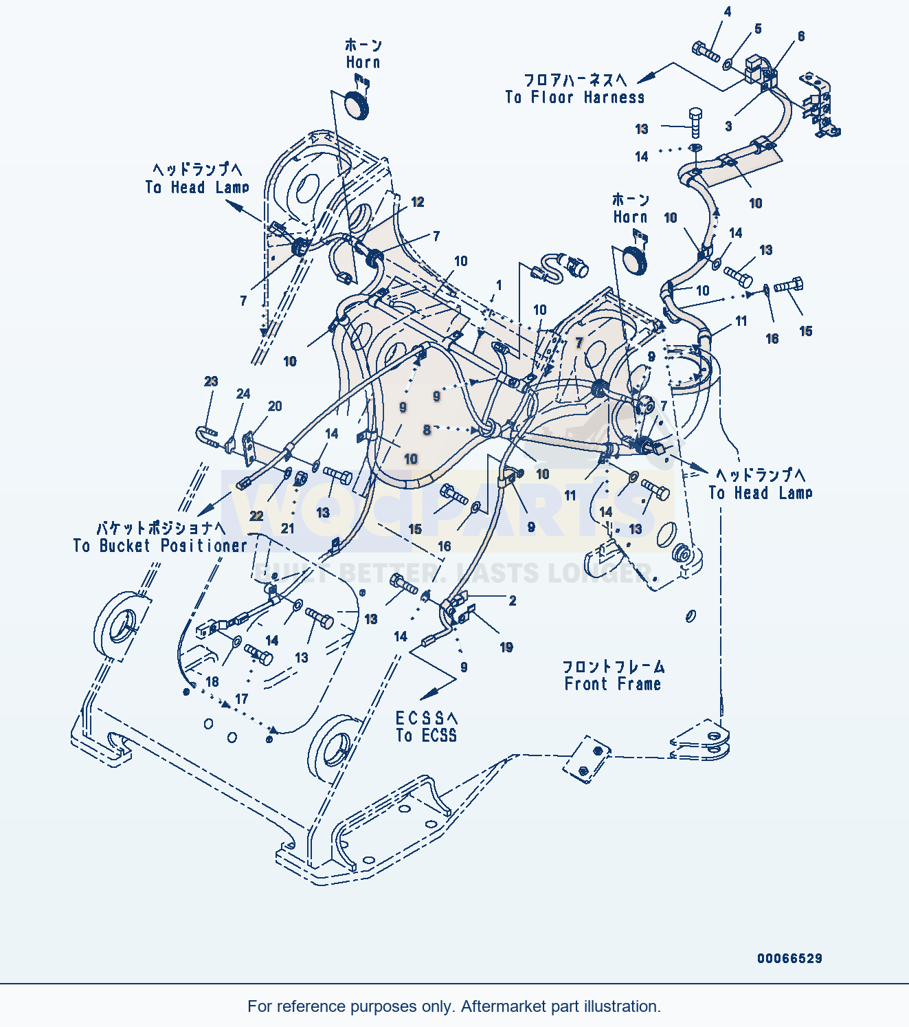 Komatsu WA200-6 Front Wire Harness (#C10001-) parts diagram