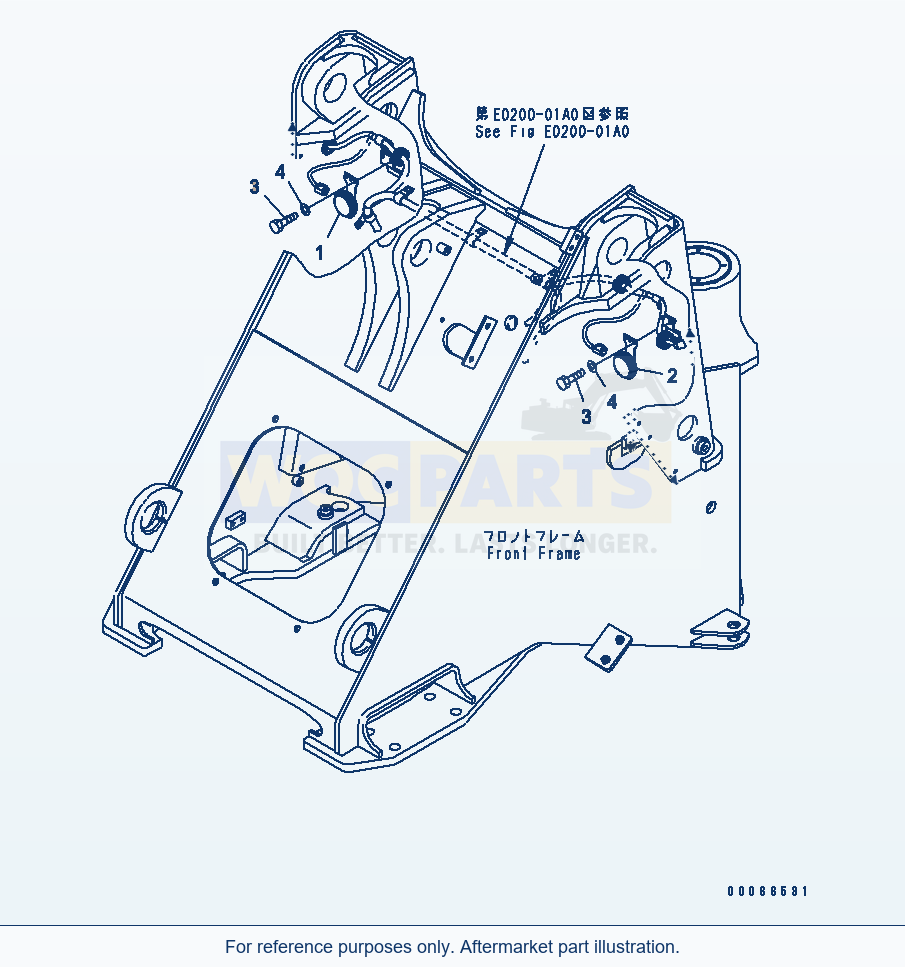 Komatsu WA200-6 Horn parts diagram