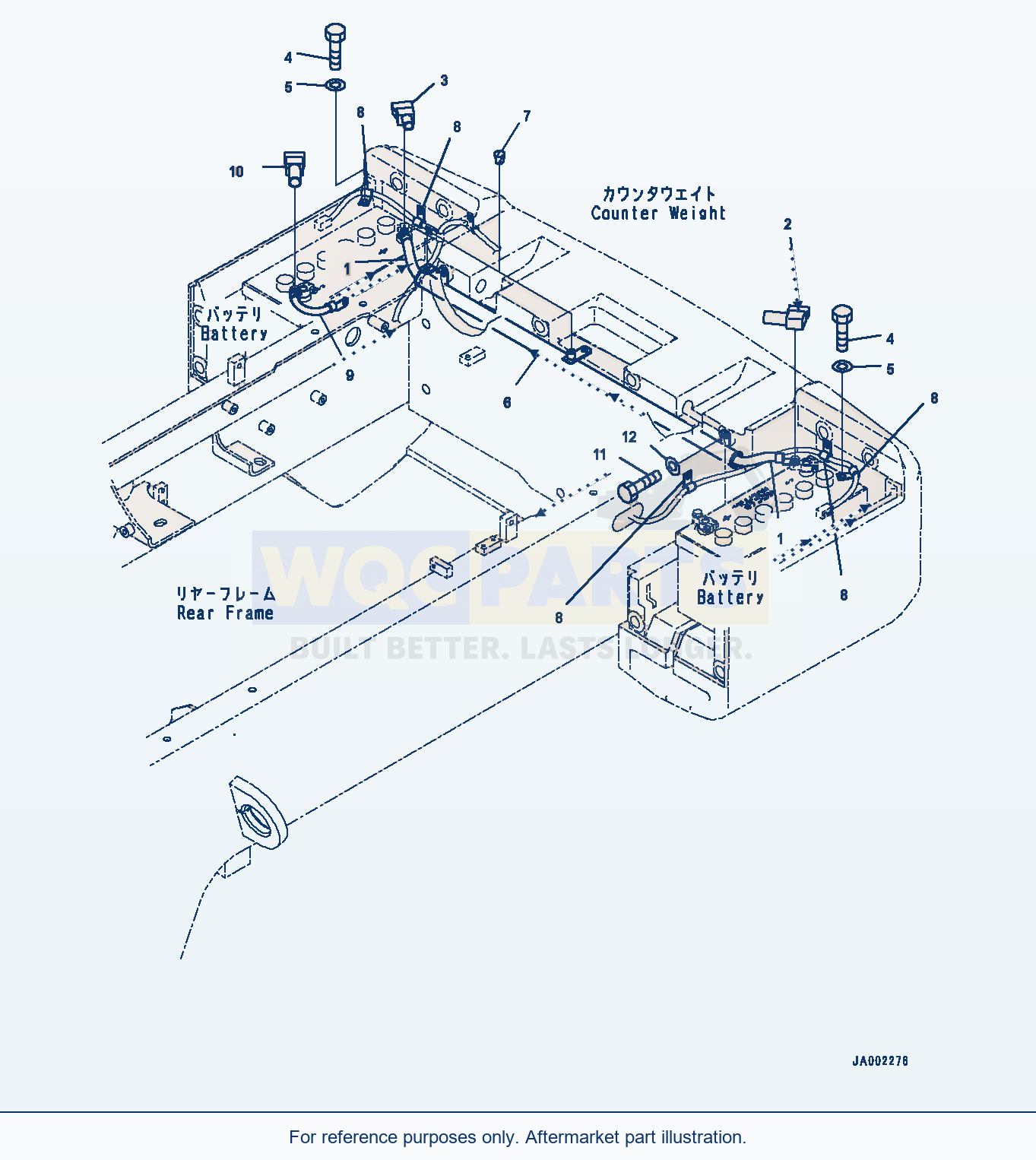Komatsu WA200-6 Rear Electric Circuit Holder (#C10001-) parts diagram