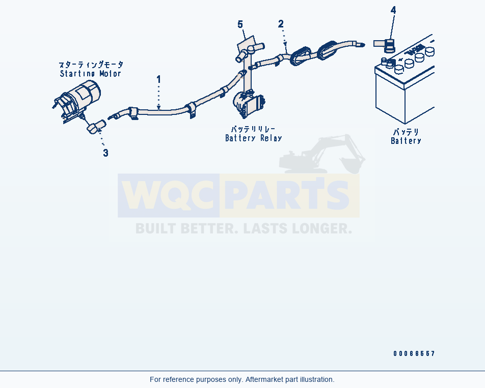 Komatsu WA200-6 Rear Harness (Wire) parts diagram