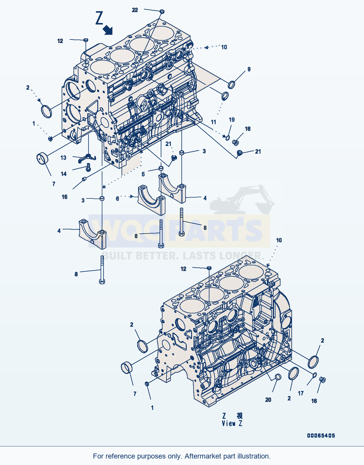 Komatsu WA200-6 Cylinder Block (#26508146-) Serial 70001-UP parts diagram