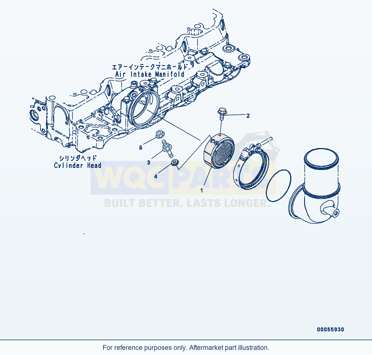 Komatsu WA200-6 Air Intake Heater (#26537379-) (Aah00-001001) parts diagram