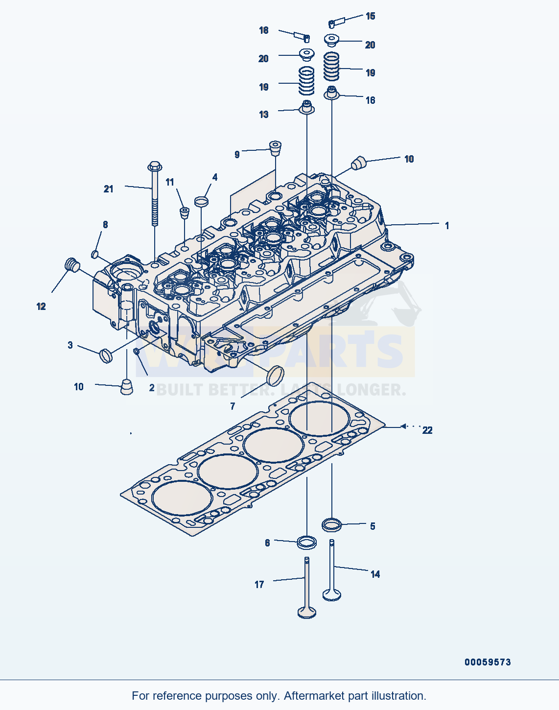 Komatsu WA200-6 Cylinder Head (#26537379-) parts diagram
