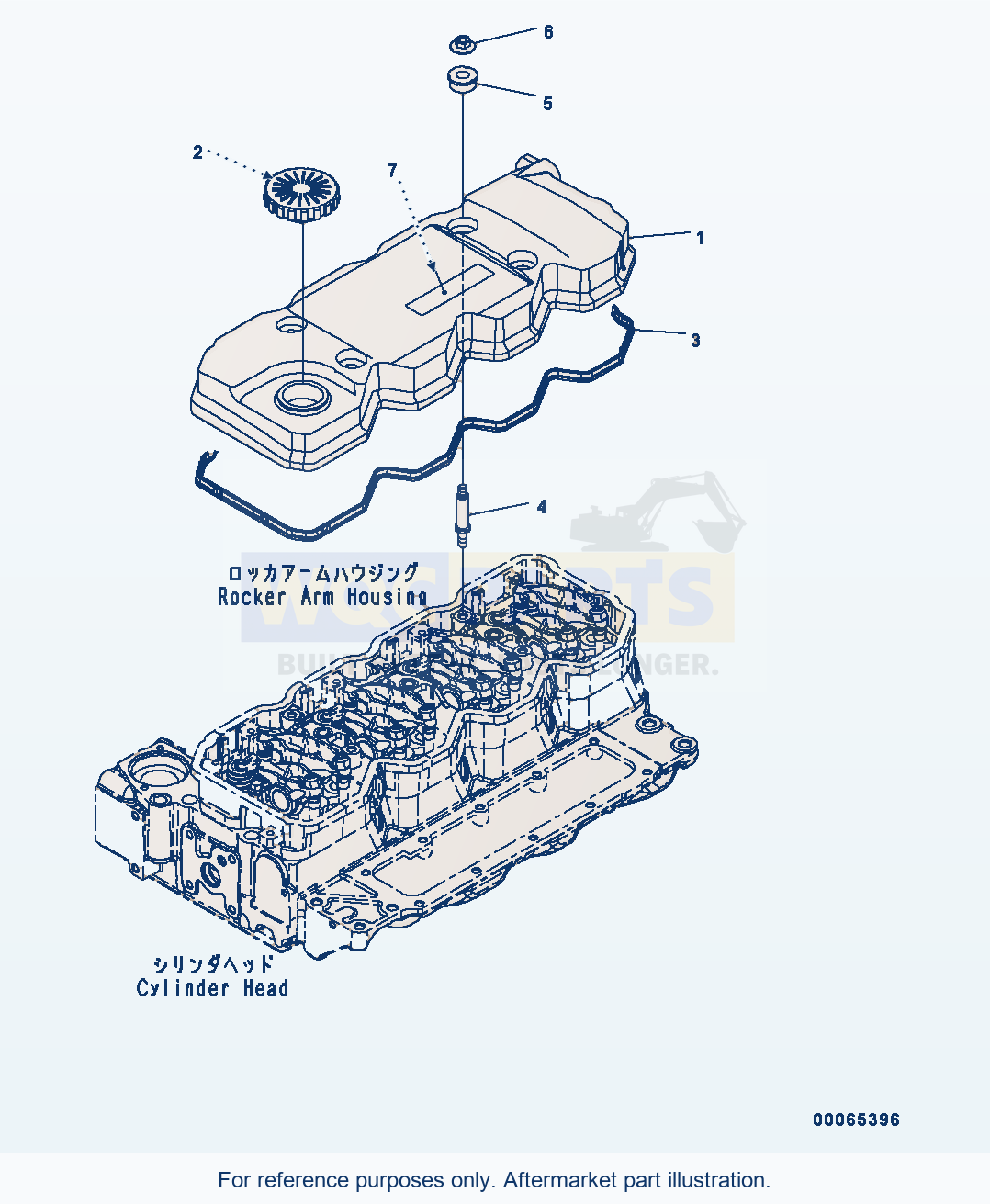 Komatsu WA200-6 Cylinder Head Cover (#26537379-) (Avc00-001001) parts diagram
