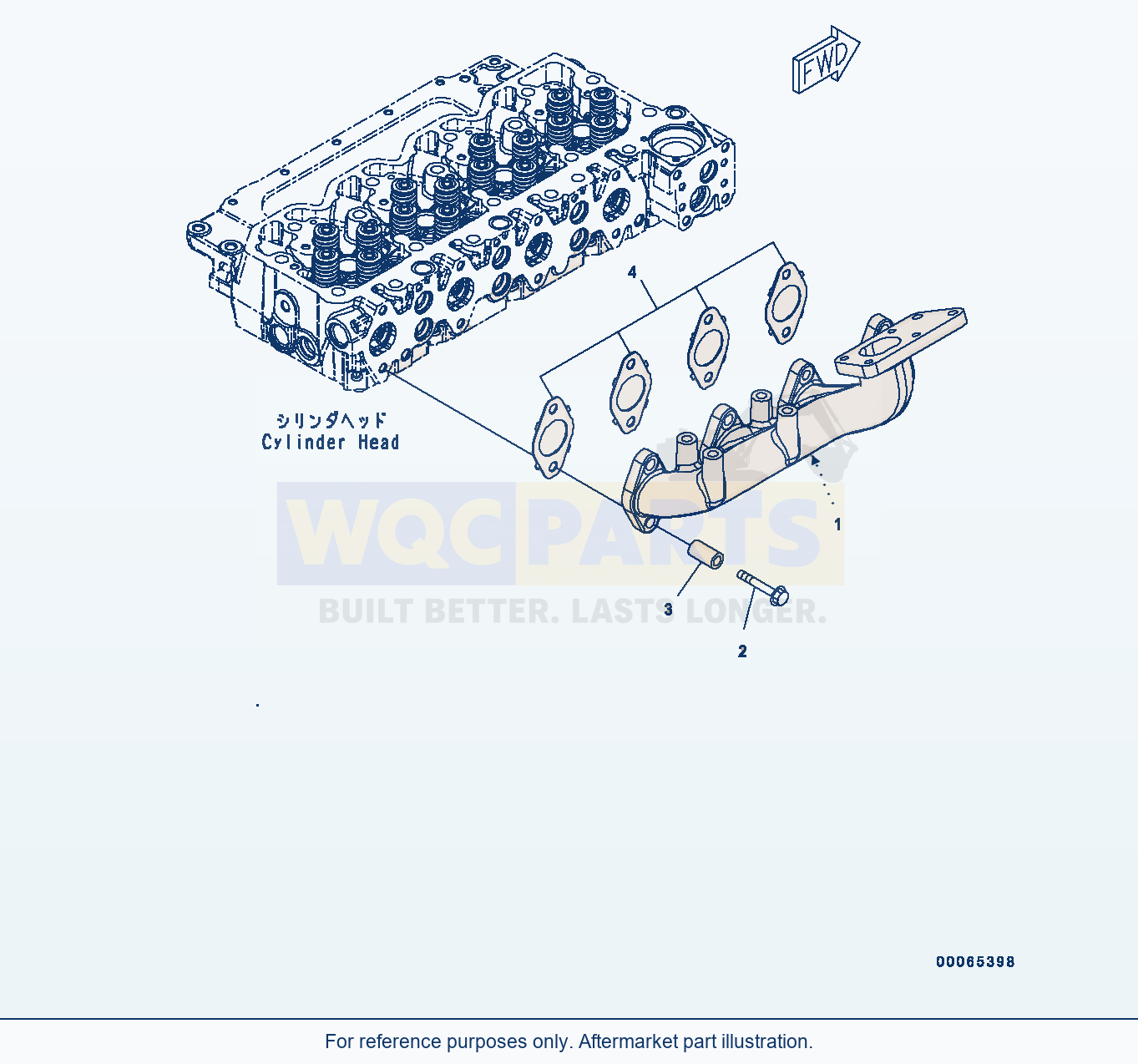 Komatsu WA200-6 Exhaust Manifold (#26537379-) (Atb30-001001) parts diagram