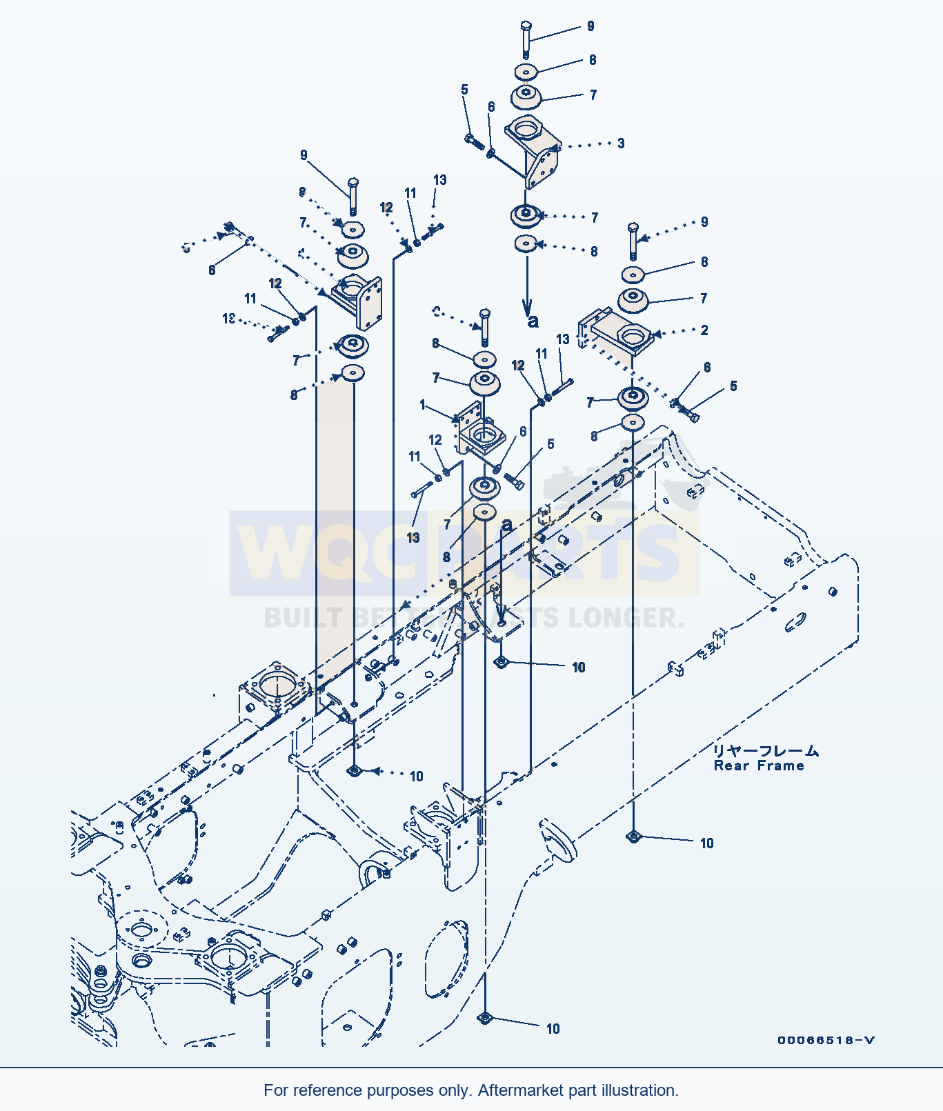 Komatsu WA200-6 Engine Mounts (#C10001-) parts diagram