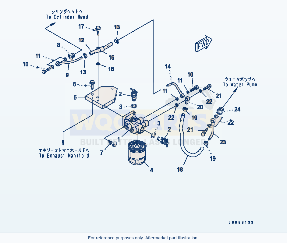 Komatsu WA200-6 Corrosion Resistor(#26508991-) parts diagram