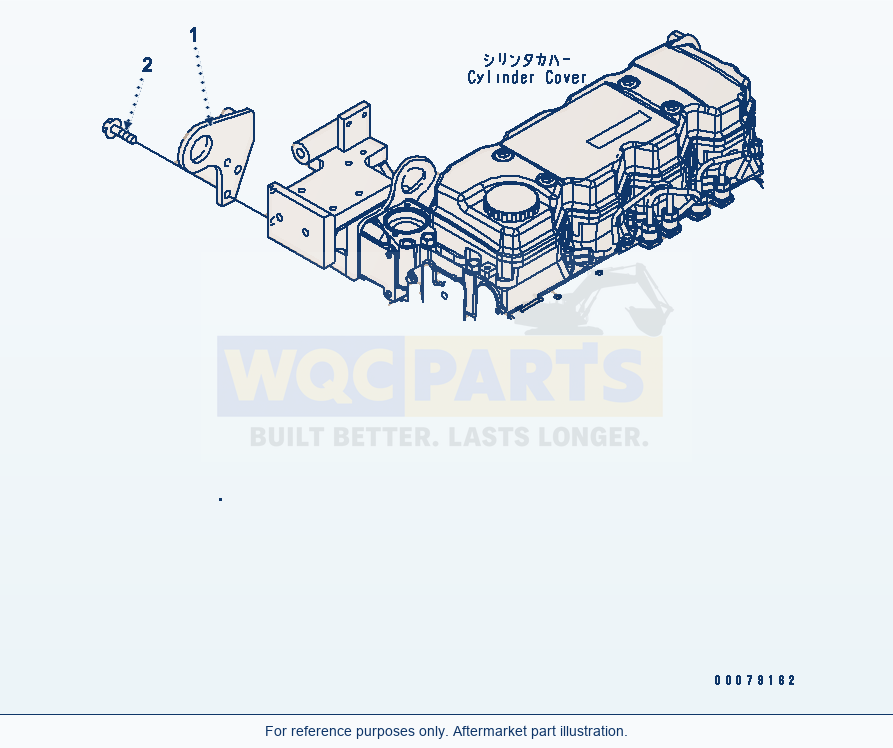 Komatsu WA200-6 Front Hanger (For 90A Alternator)(#26510747-) parts diagram