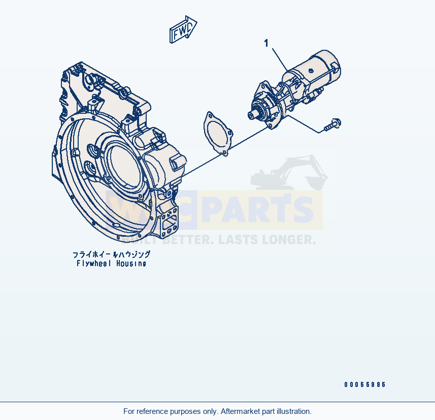 Komatsu WA200-6 Starting Motor (4.5Kw) parts diagram