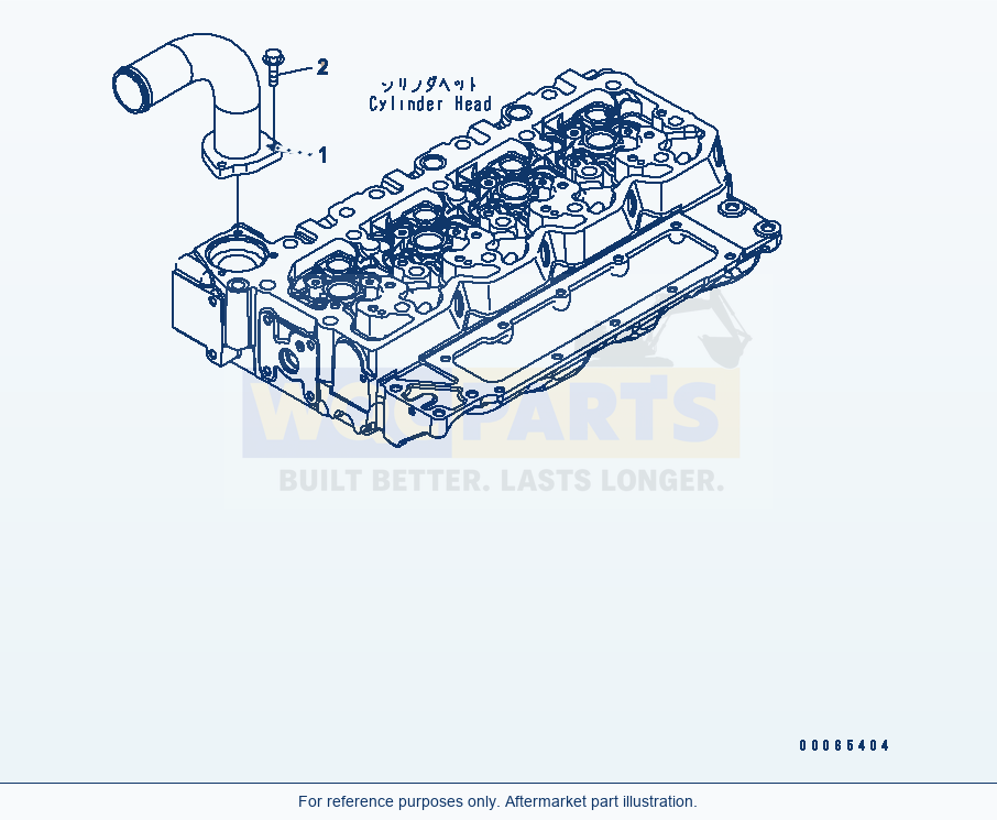 Komatsu WA200-6 Water Outlet Connector(#26508146-) parts diagram