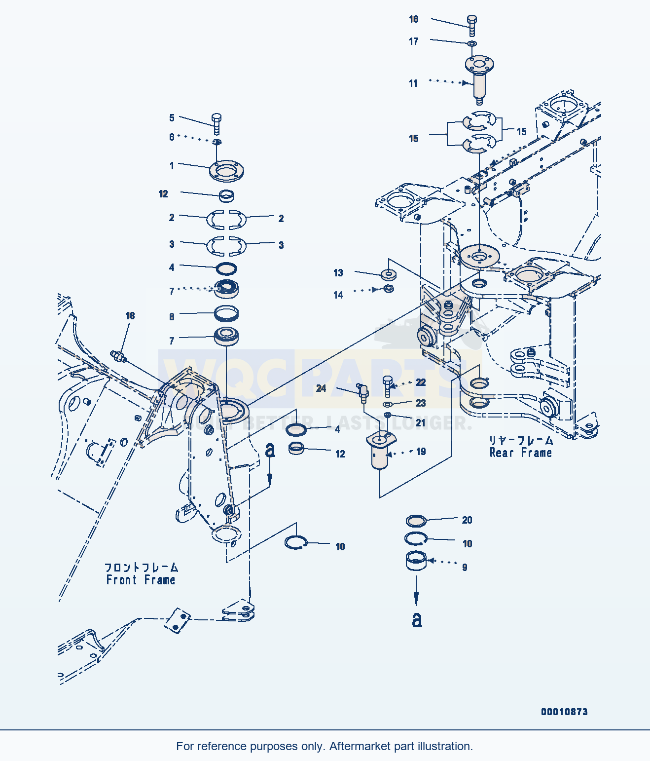 Komatsu WA200-6 Hinge Pin (#70001-) Serial 70001-UP parts diagram