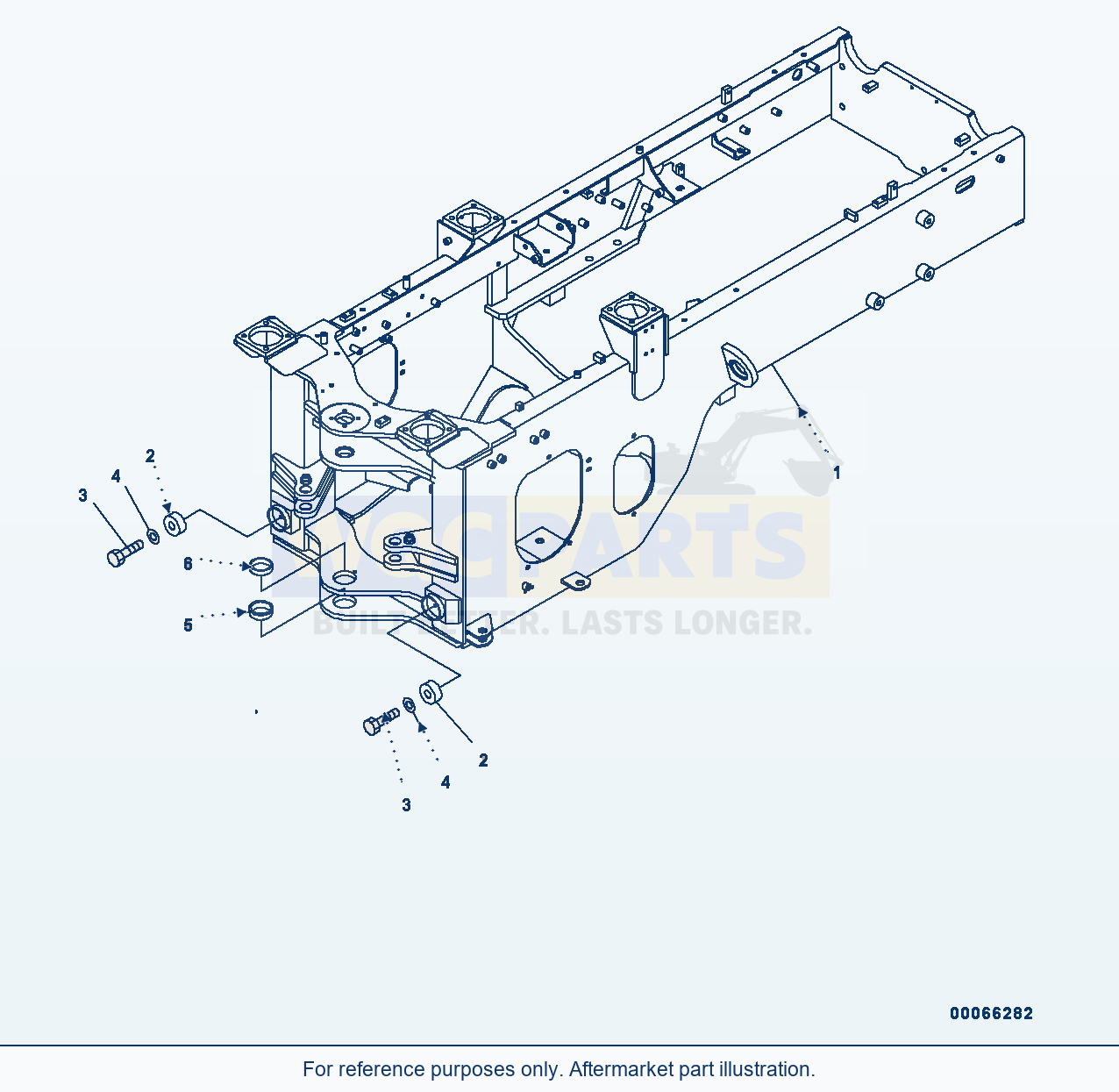 Komatsu WA200-6 Rear Frame (#C10001-) parts diagram