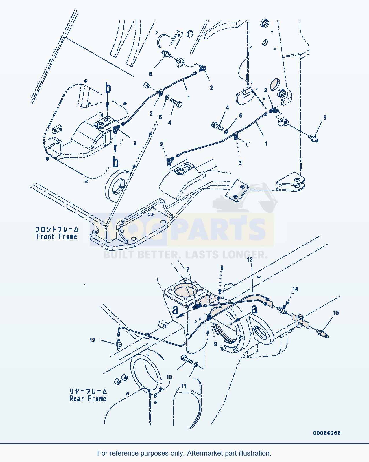 Komatsu WA200-6 Remote Greasing Tube (#C10001-) parts diagram