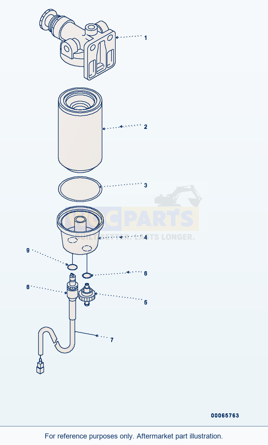 Komatsu WA200-6 Fuel Tank Filter Assembly (#C10001-) parts diagram