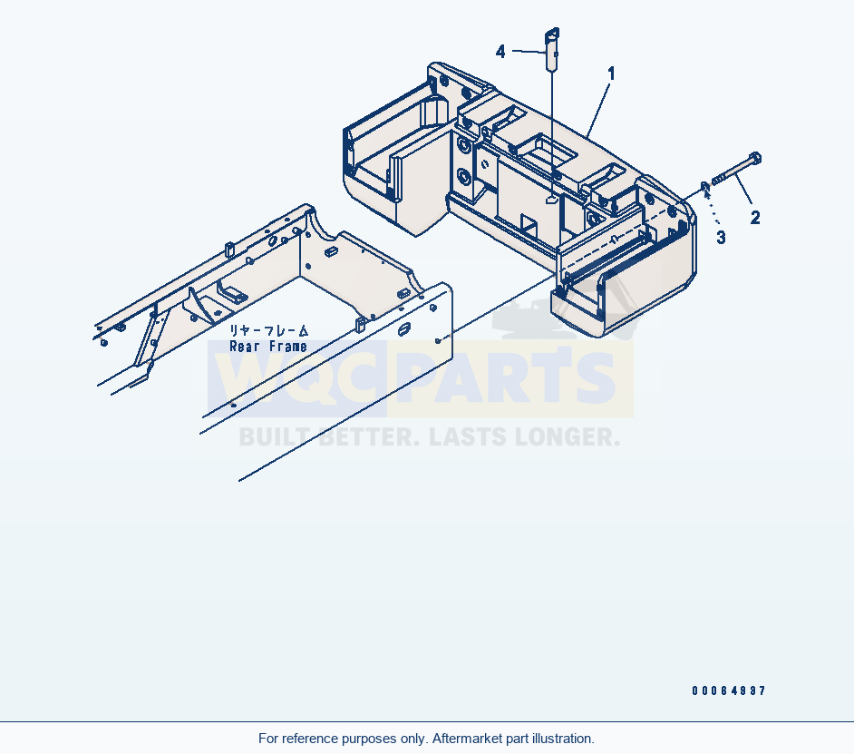 Komatsu WA200-6 Counter Weight (For Except Japan) parts diagram