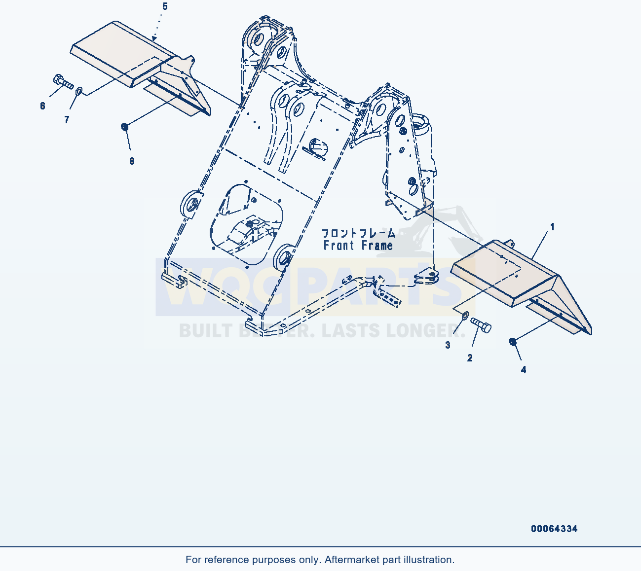 Komatsu WA200-6 Front Fender (#C10001-) parts diagram