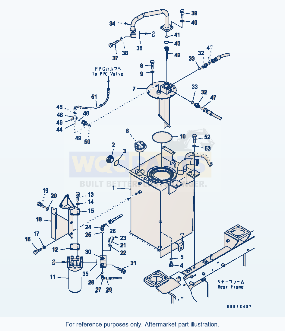 Komatsu WA200-6 Hydraulic Tank parts diagram