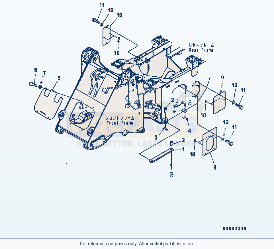 Komatsu WA200-6 Bar Lock And Cover (For 3-Spool Valve) parts diagram
