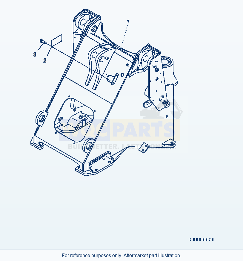 Komatsu WA200-6 Front Frame (For Except Japan) parts diagram