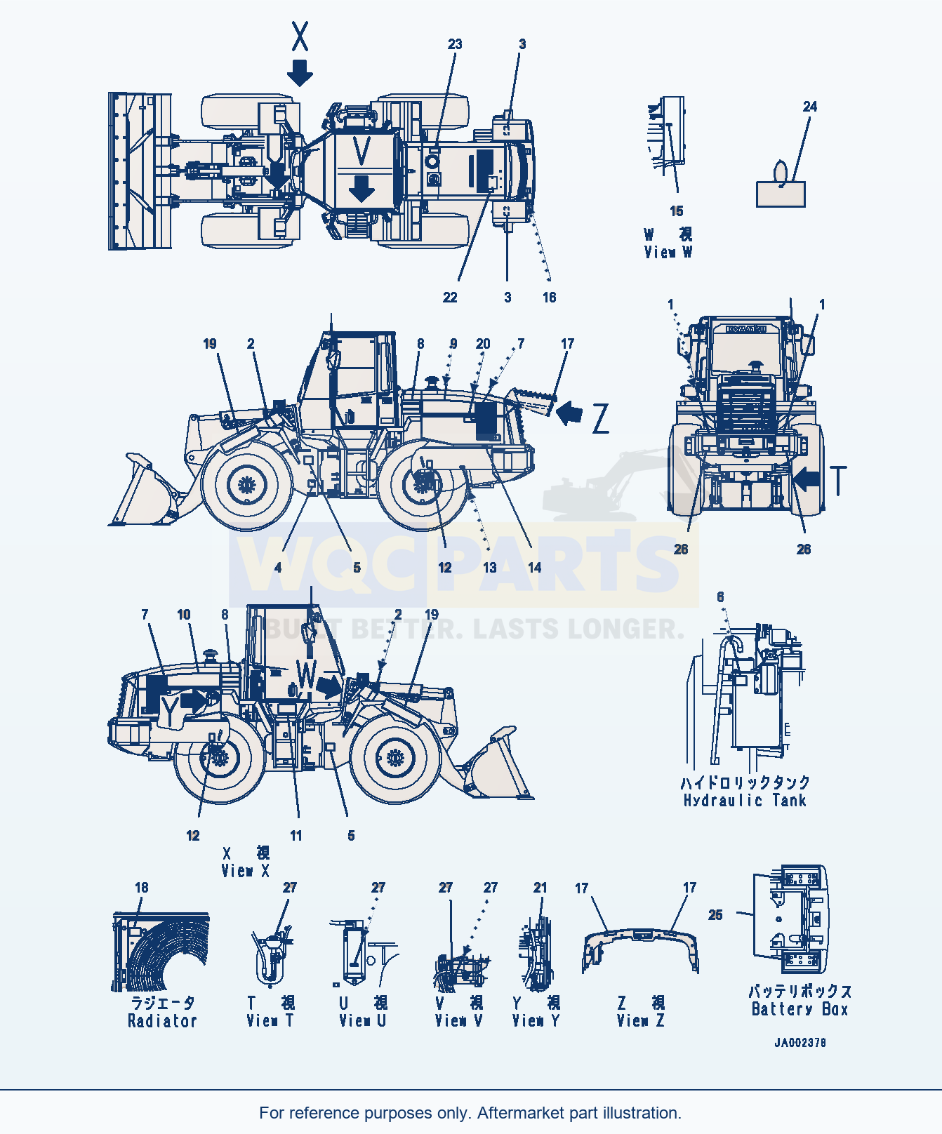 Komatsu WA200-6 Marks And Plates Decal (#C10001-) parts diagram