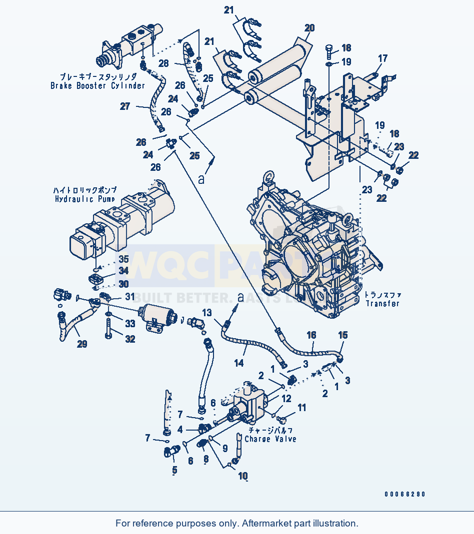 Komatsu WA200-6 Brake Control (Acuumulator) parts diagram