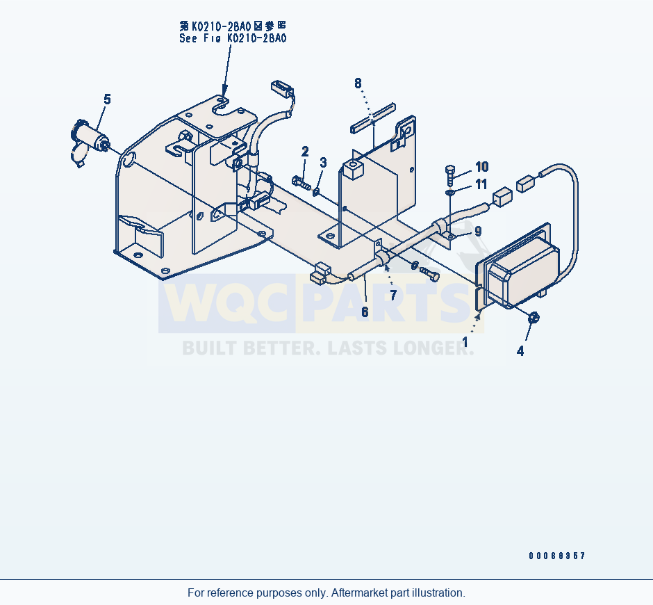 Komatsu WA200-6 Floor (Dc Converter) parts diagram