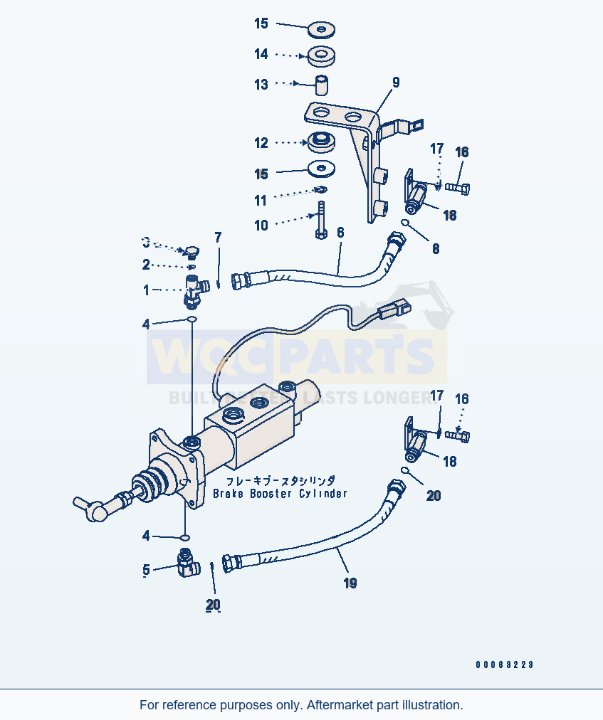 Komatsu WA200-6 Floor (Inching Brake) parts diagram