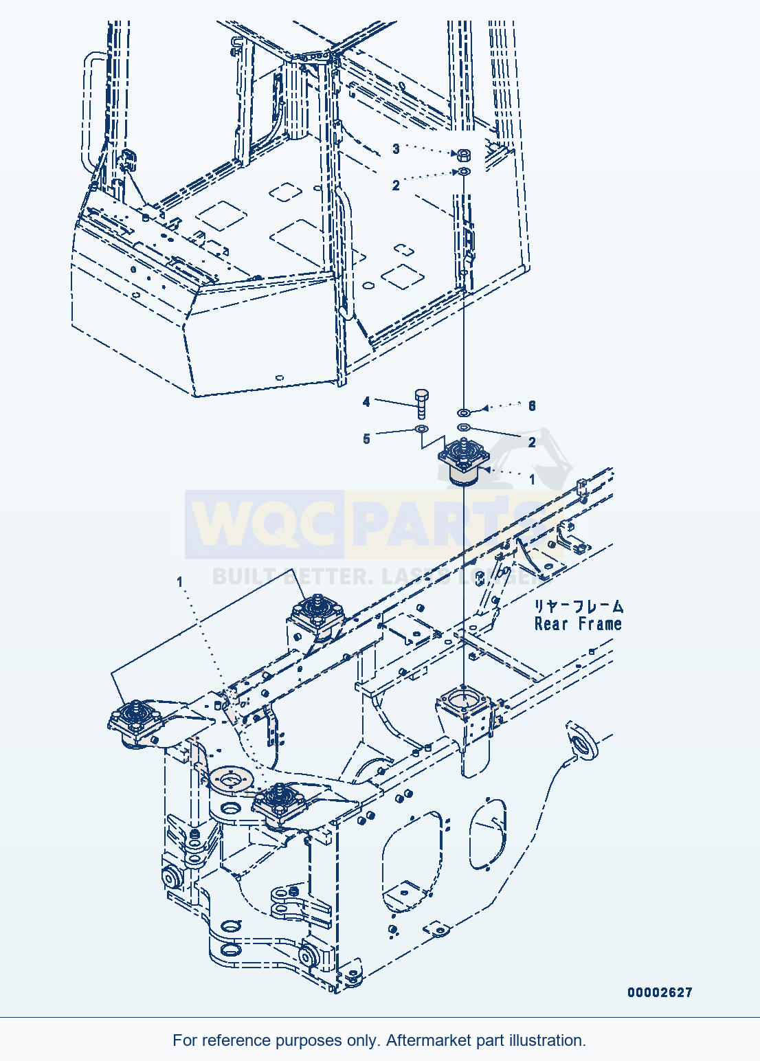 Komatsu WA200-6 Floor Support (#C10001-) parts diagram