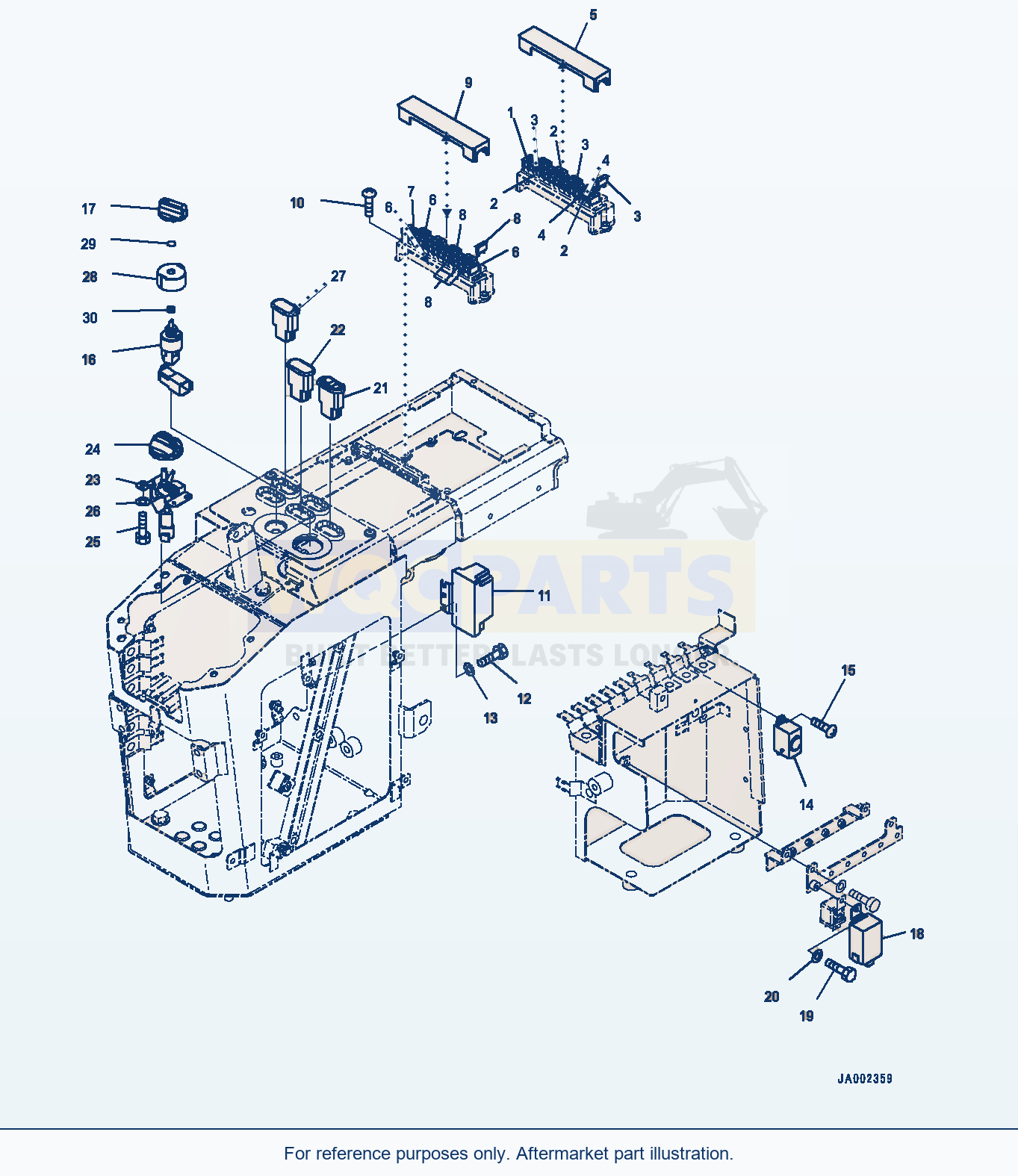 Komatsu WA200-6 Loader Control Unit Electric Parts (#C10001-) parts diagram