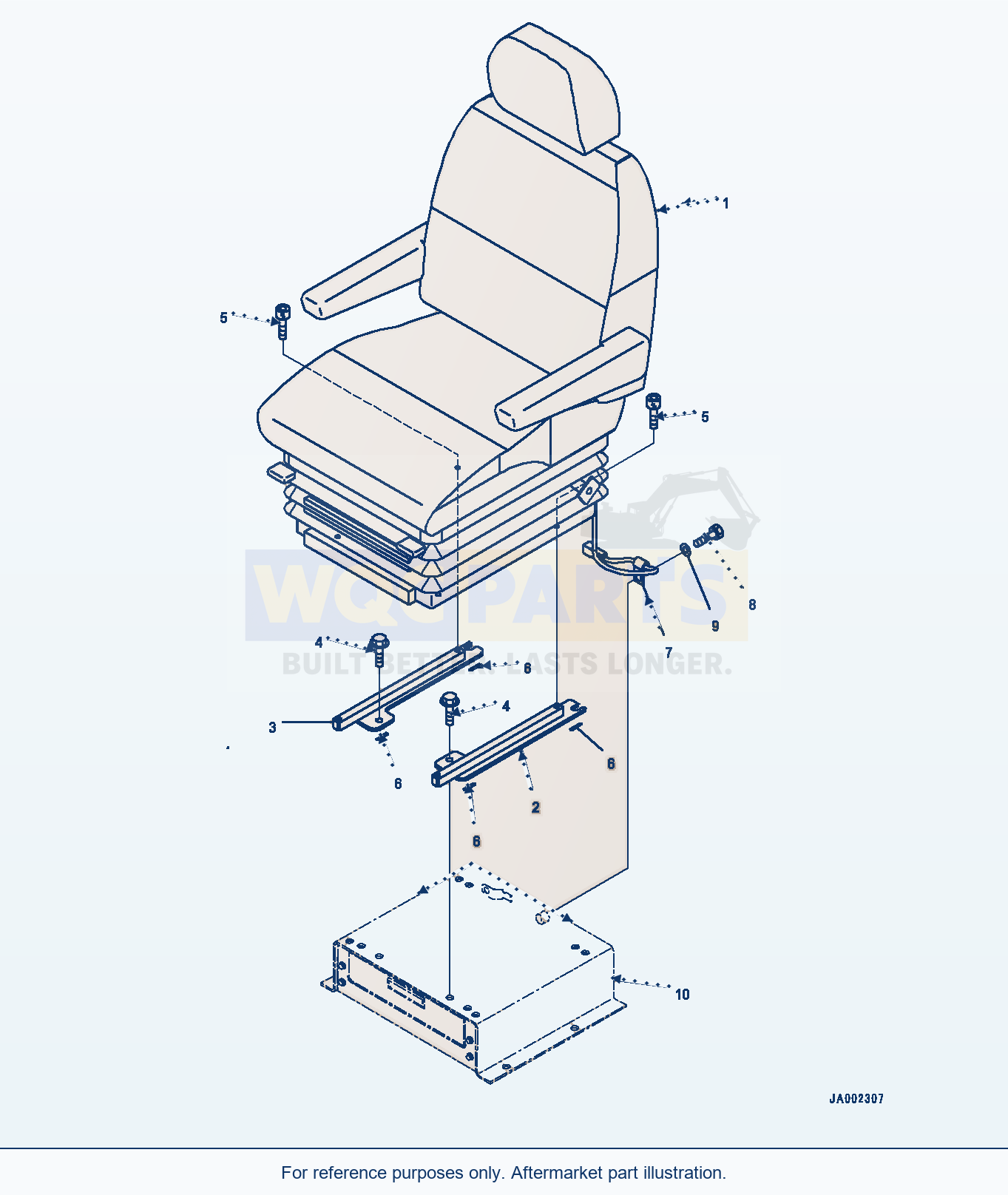 Komatsu WA200-6 Operator'S Seat (#C10001-) parts diagram