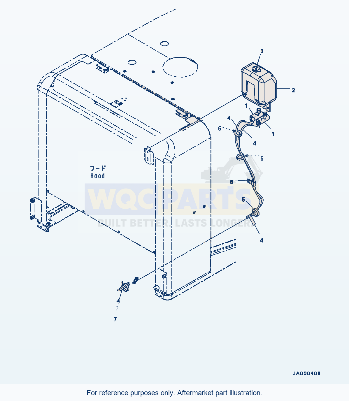 Komatsu WA200-6 Windshield Washer (#C10001-) parts diagram