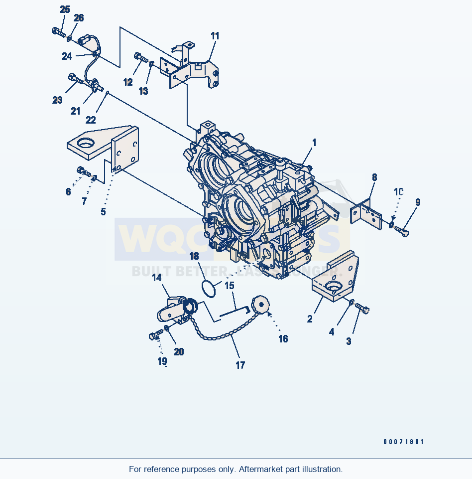 Komatsu WA200-6 Transfer parts diagram