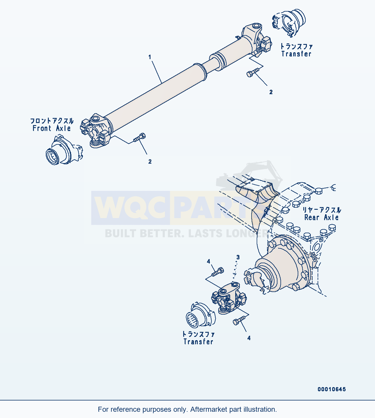 Komatsu WA200-6 Drive Shaft (#C10001-) parts diagram