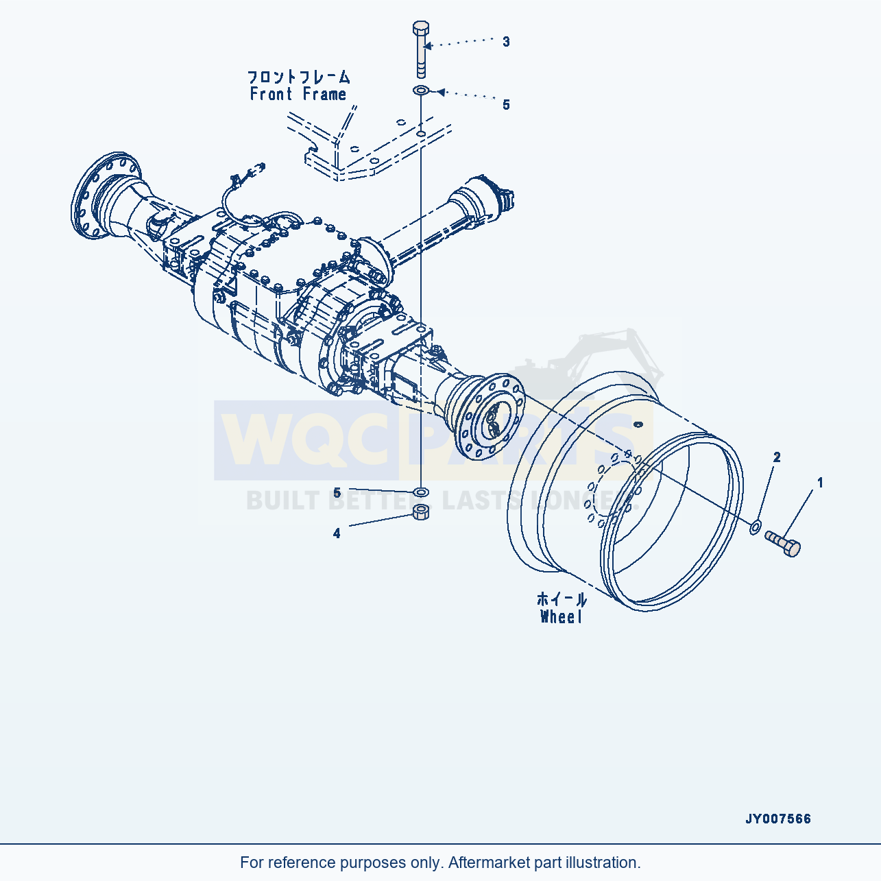Komatsu WA200-6 Front Axle Mounts (#C10001-) parts diagram