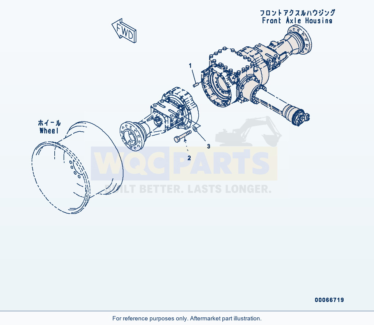 Komatsu WA200-6 Front Axle Related Parts (#C10001-) parts diagram
