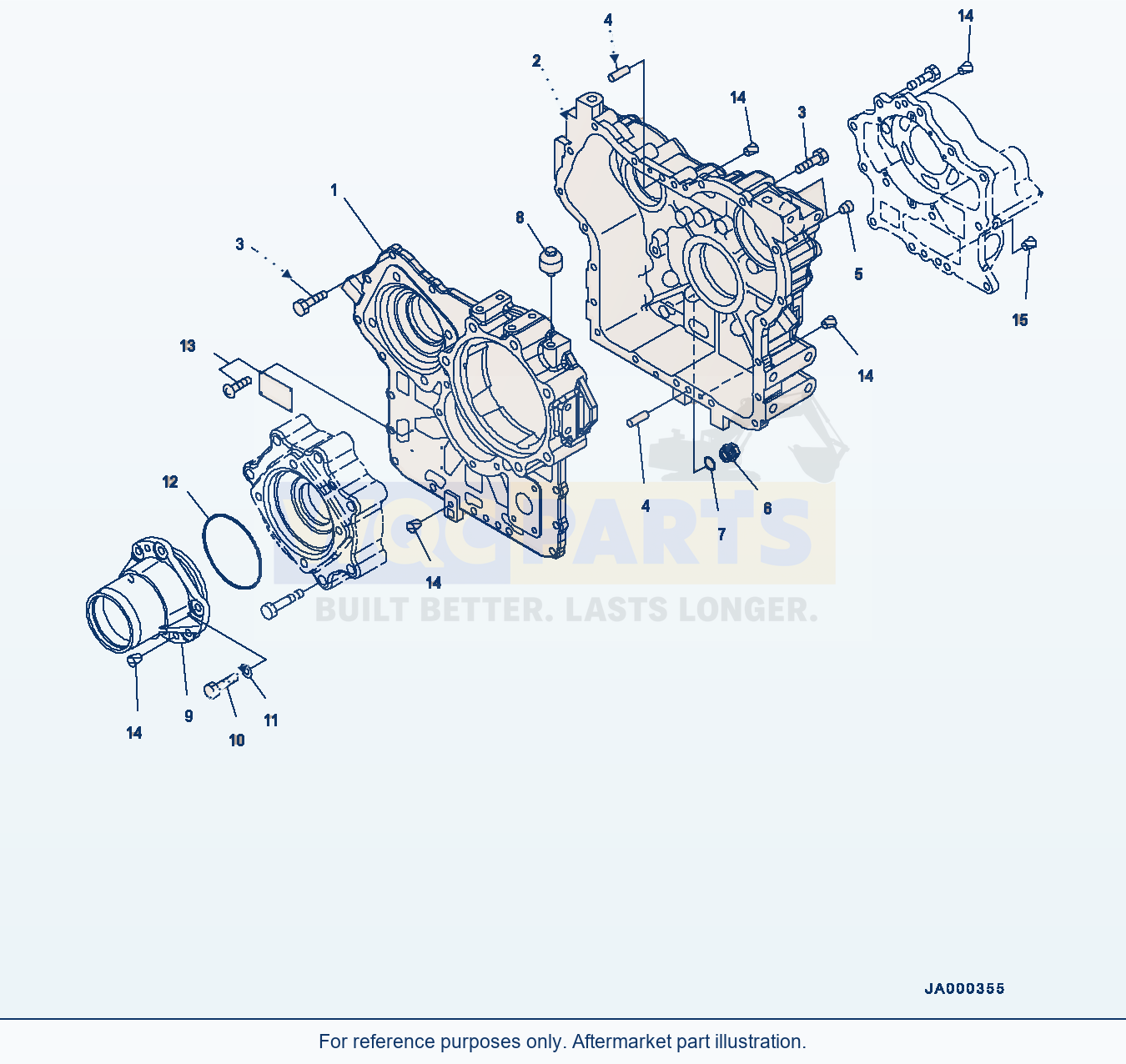Komatsu WA200-6 Transfer Case (#C10001-) parts diagram